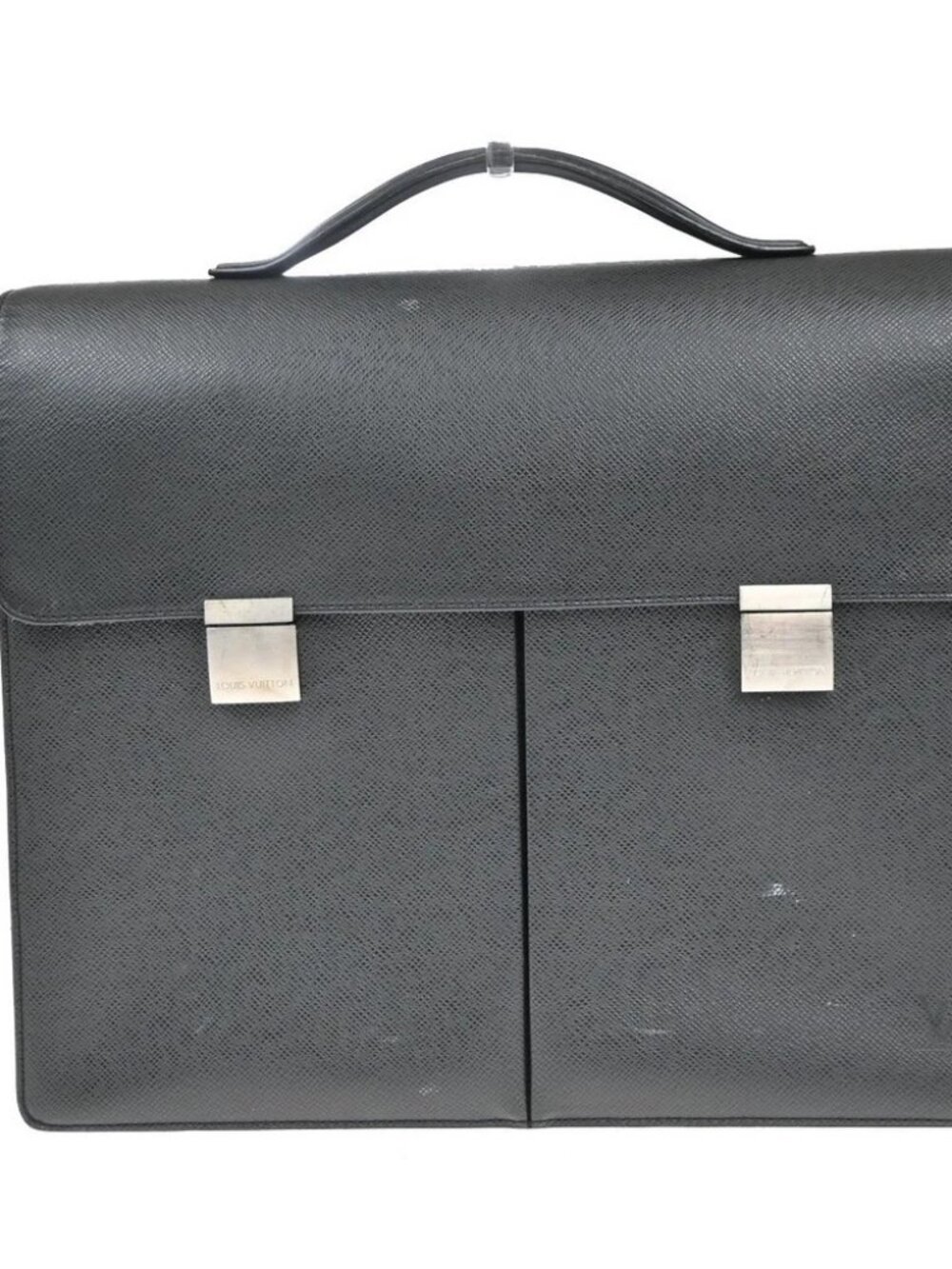 LOUIS VUITTON Serviette Kazan Brifecase Hand Bag Taiga Leather BK M30802 04KP441